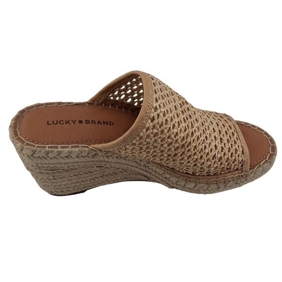 Lucky Brand Cabriah Wedge Size 6.5 Woven Wedge Espadrille Wedge 4 Inch Heel Shoe - Picture 9 of 10